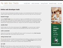 Tablet Screenshot of mywebdevtools.com